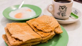 Hawker food for kids Singapore - Kaya Toast and Kopi
