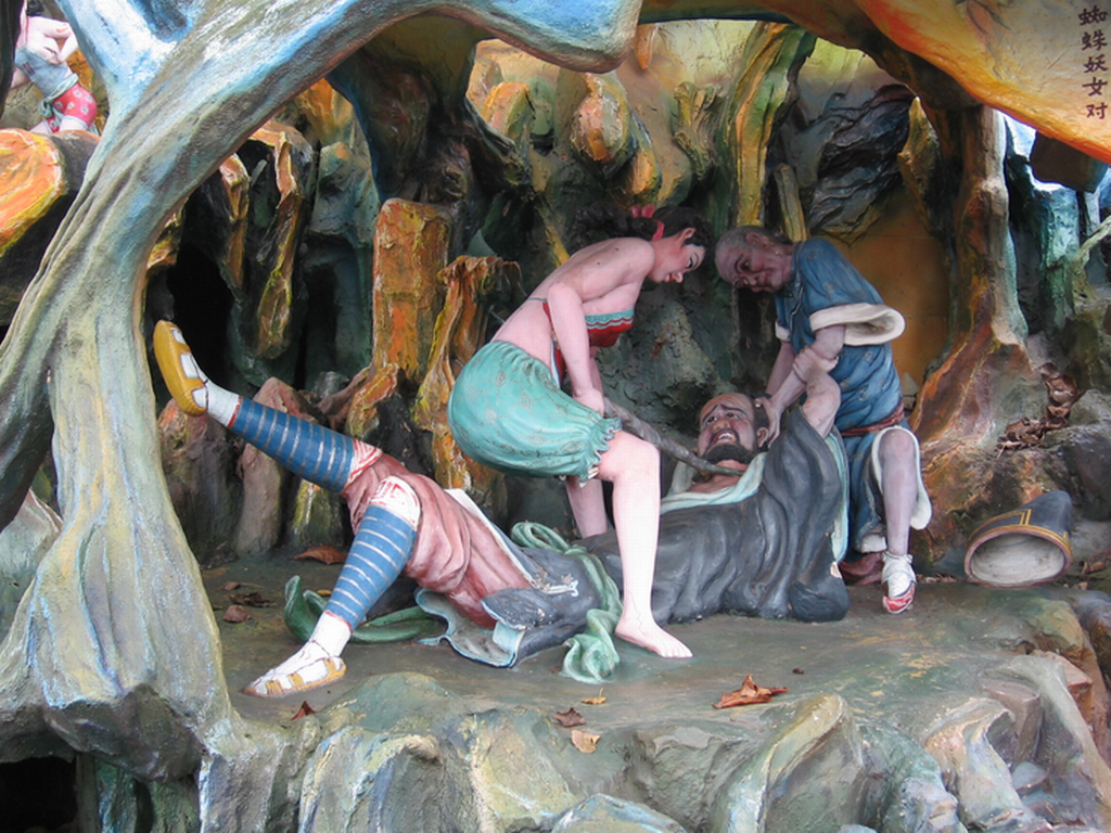 One of many somewhat odd statues at Haw Par Villa