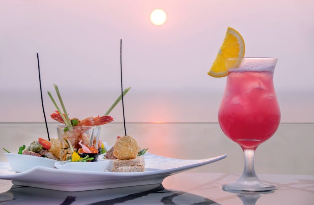 Enjoy cocktails and canapes with a view