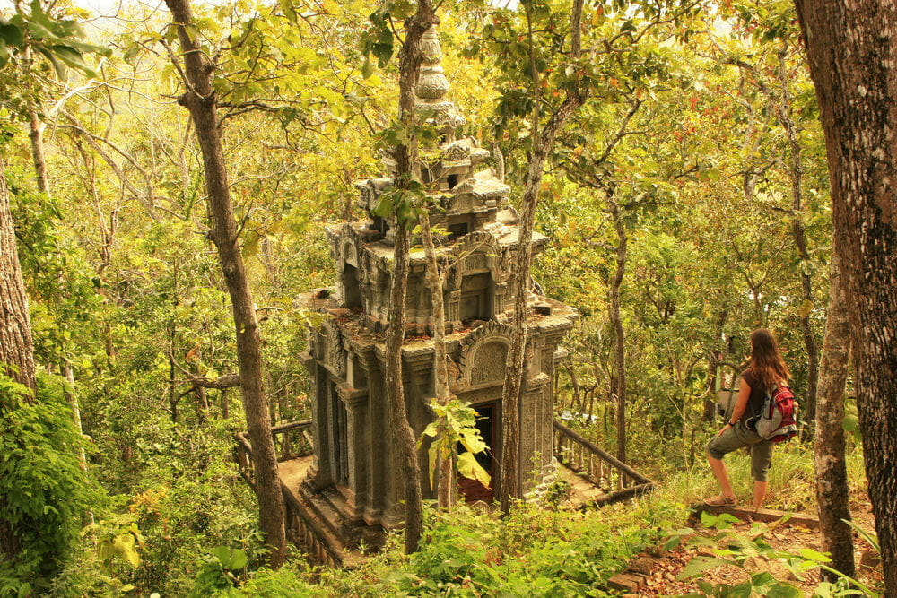 Temple in the woods kratie cambodia