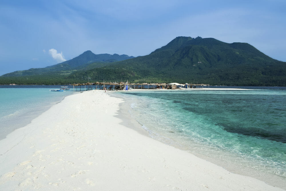 White sandy beach of Camiguin Island, The Philippines
