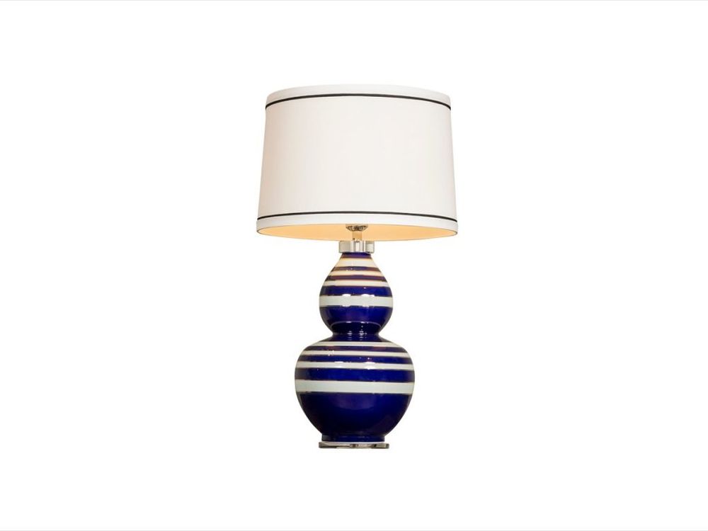 Artful House blue-and-white porcelain lamp