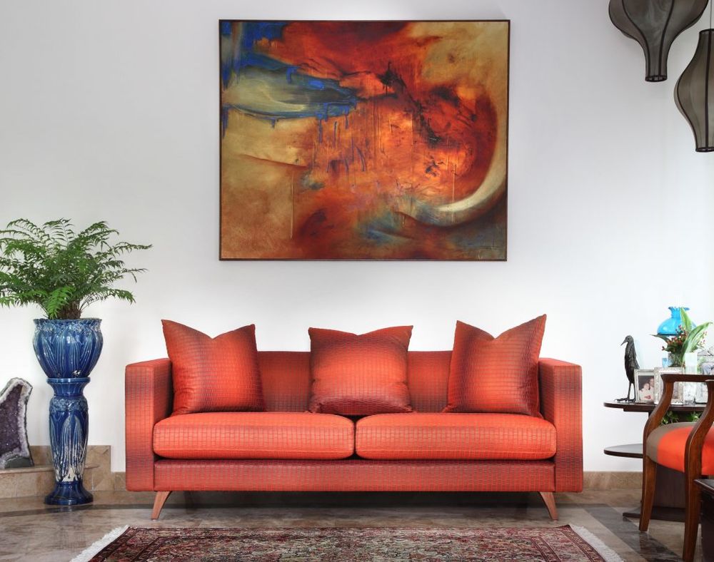 Sofas and artwork 