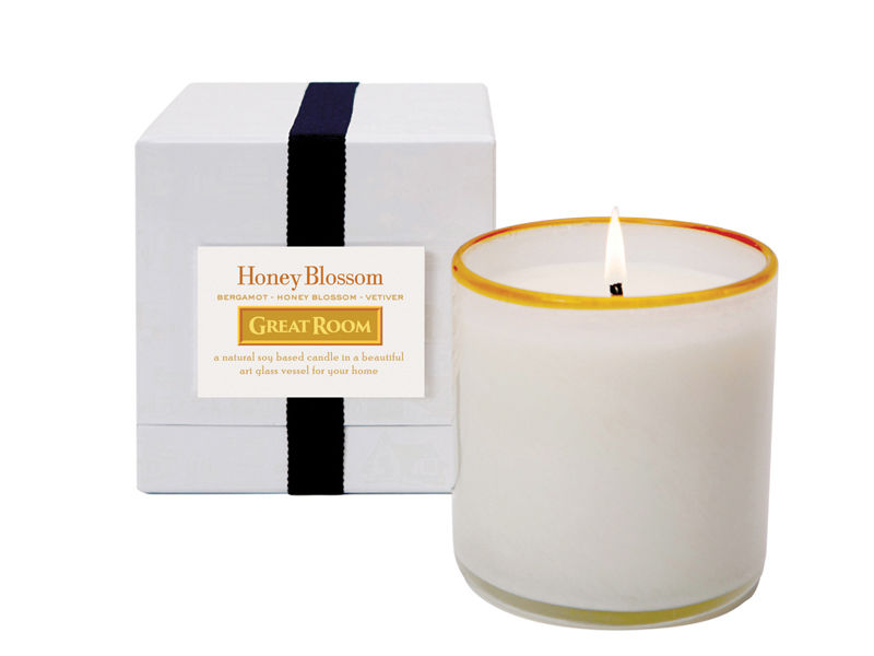 Lemongrass & Aubergine Honey Blossom candle