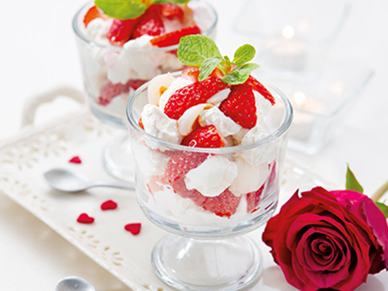 Lychee Strawberry Dessert