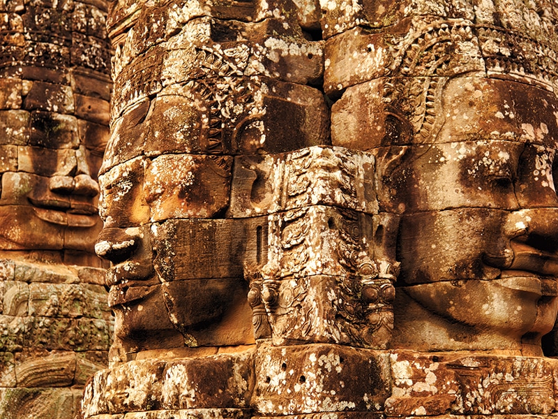 image of carvings at Angkor Wat, Cambodia