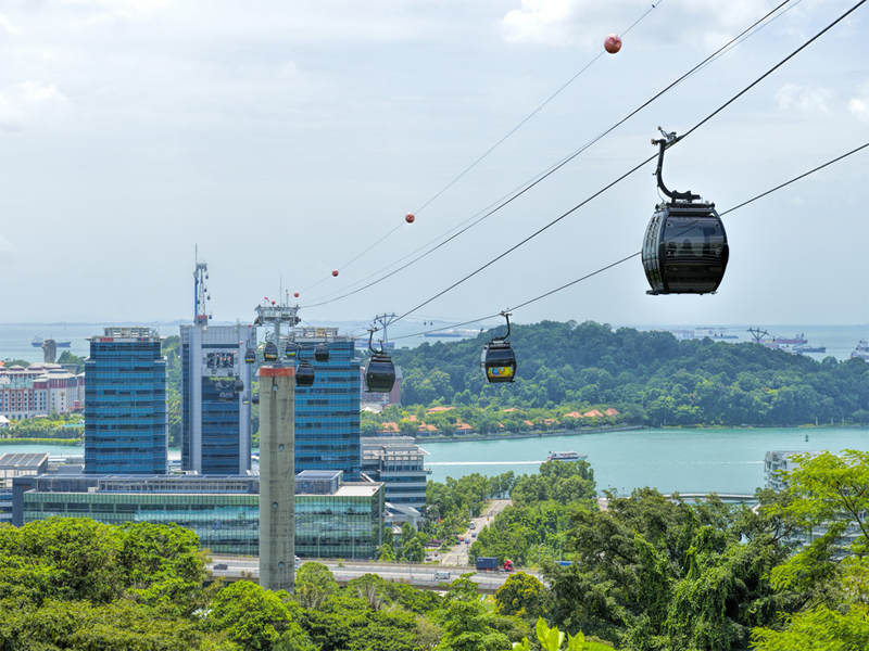 Cable car at Mount Faber, is one of the top places to visit in Singapore