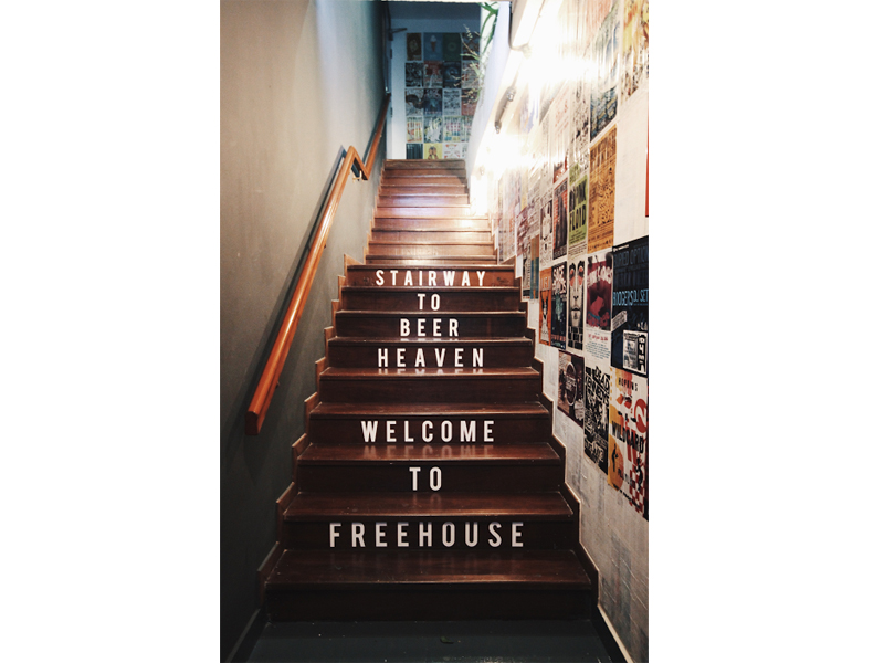 Entrance of bar, Freehouse, World Beer Day