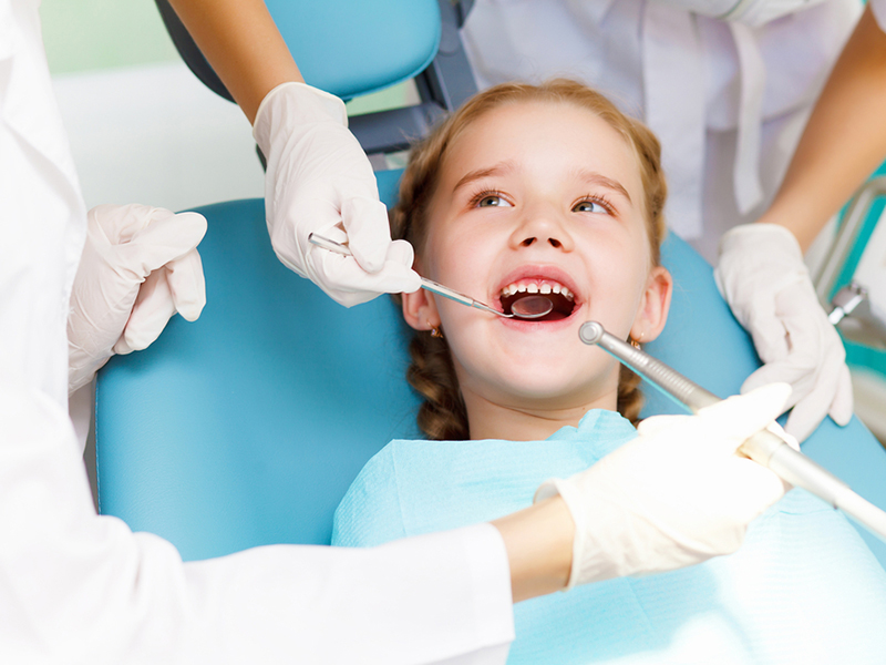 Girl dental treatment