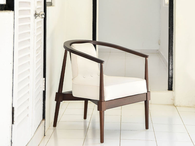 Opportunity accent chair, available in two wood finishes, Nestify
