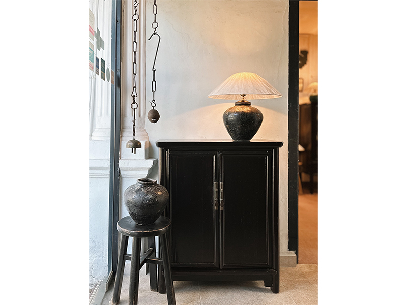 Round corner Ming-style book cabinet, Just Anthony