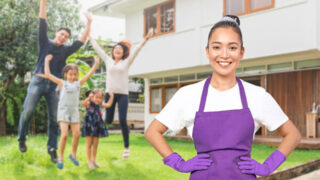 family happy about domestic helpers from best maid agencies in singapore
