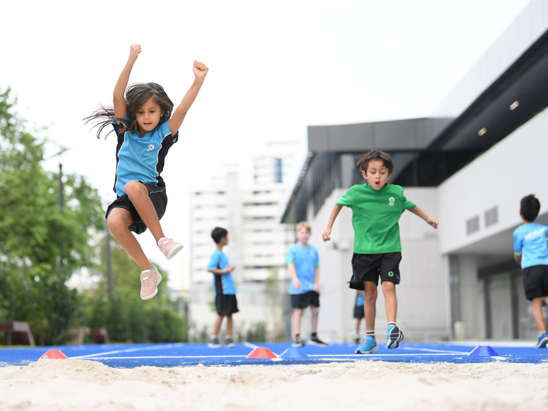 Nexus International School young learners long jump