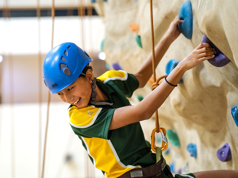 rock climbing for international students - SJI International