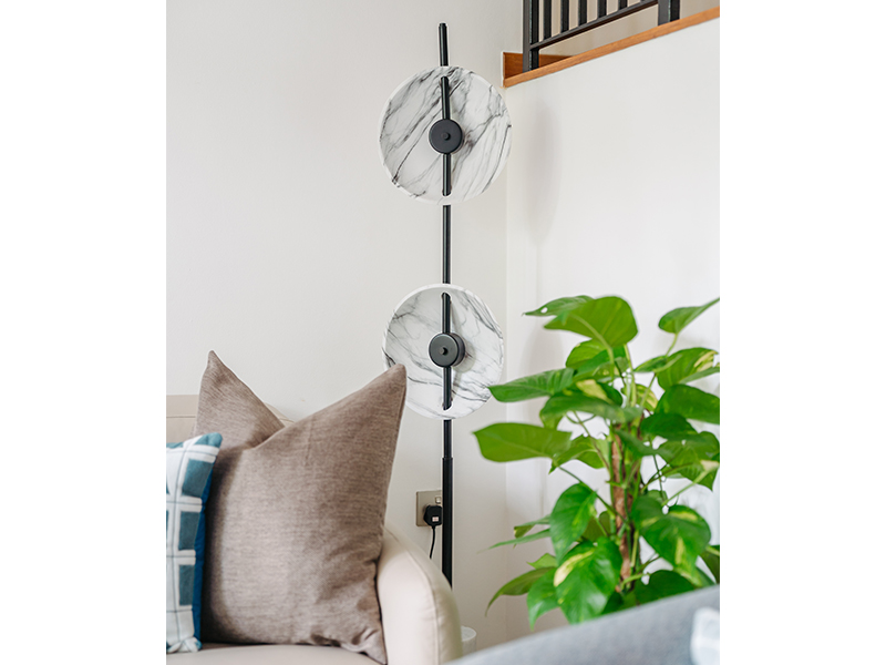 Interior design concept and styling, including exquisite table lamps,