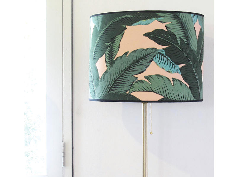 Add a palm leaf shade to your Singapore homes standing lamp.