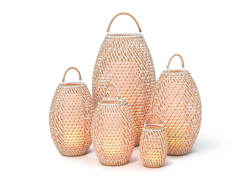 Hand-woven lanterns in five sizes, OHMM