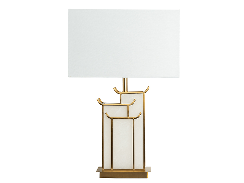 Mercury table lamp in white and gold, WTP