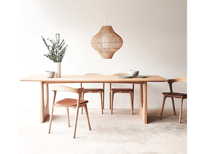 Geometric oak dining table, from $4,310, Originals