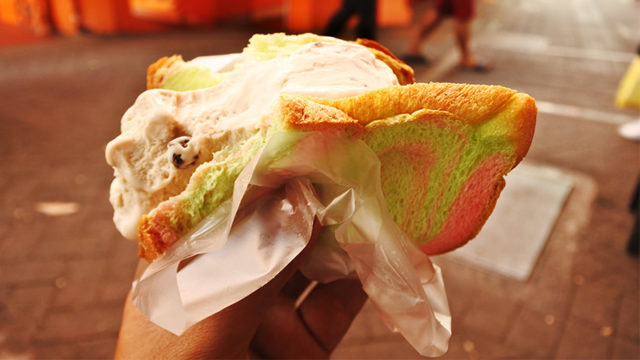 local desserts in singapore - Rainbow ice cream bread