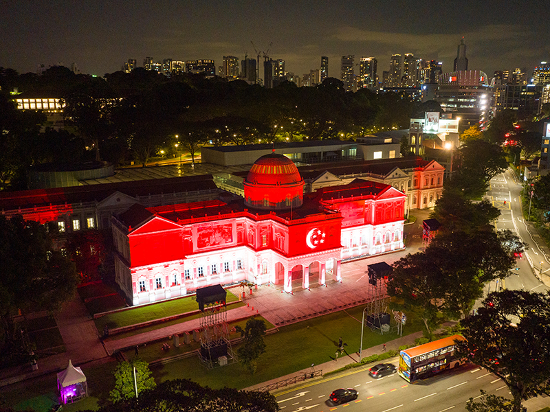 national museum light up for Singapore