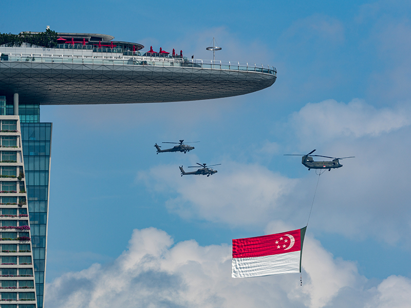things to do in singapore - national day parade flypast and marina bay sands