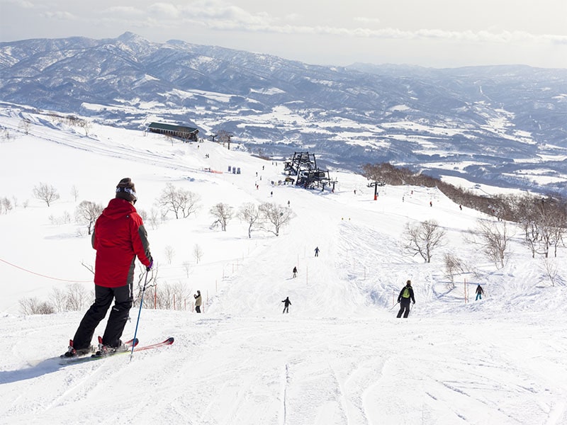 Winter holiday skiing holiday Japan