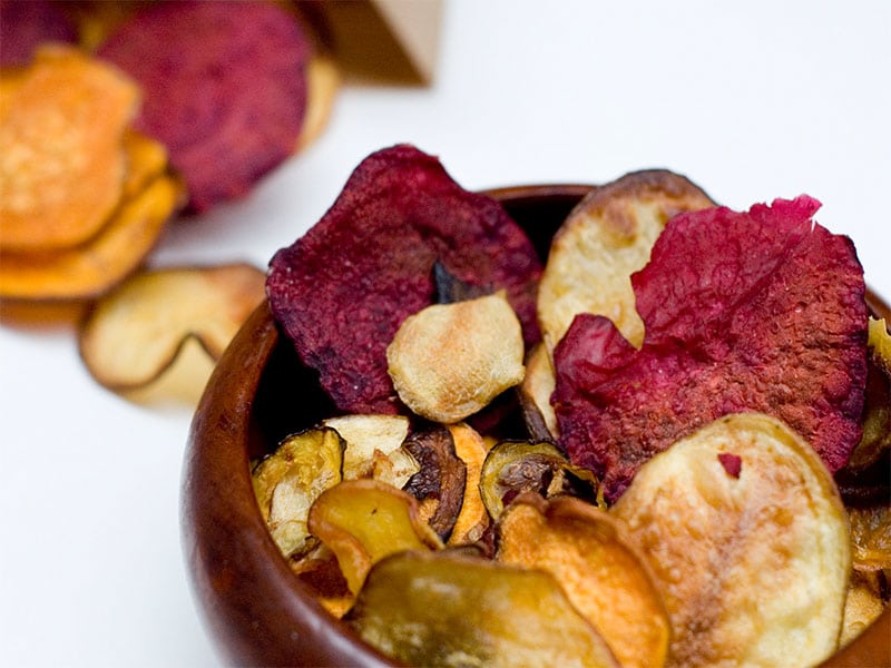 Kids lunch ideas- root vegetable chips