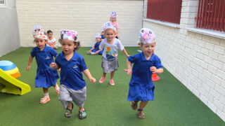 Mosaic Singapore preschool kids running outdoors