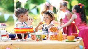image of kids party for story on third child