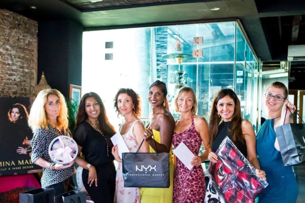 Women attending Samina Malik's Tell Her beauty brunch 