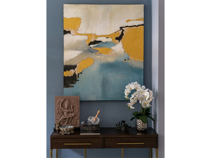 Arete culture blue and yellow painting
