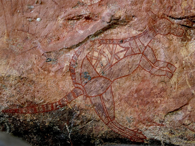 Australia Bamurru Plains rock painting