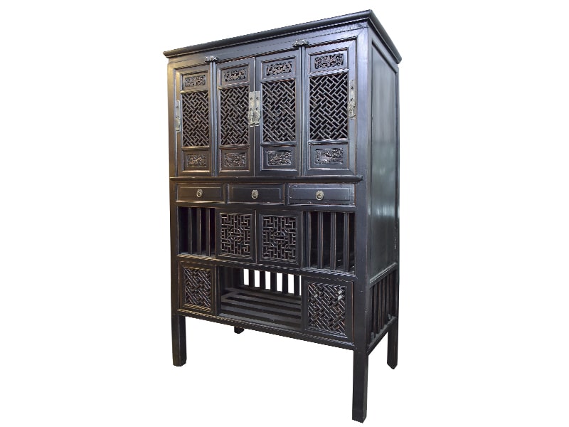Elmwood antique kitchen cabinet