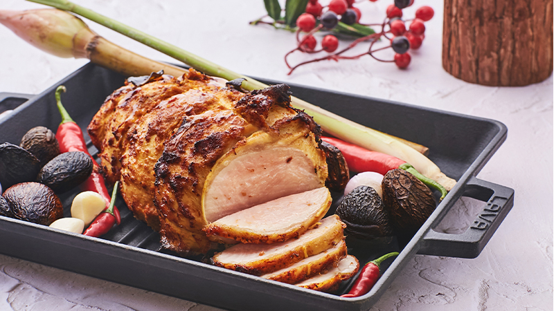 Christmas dining at Copthorne King's Hotel Singapore on Havelock with roast turkey