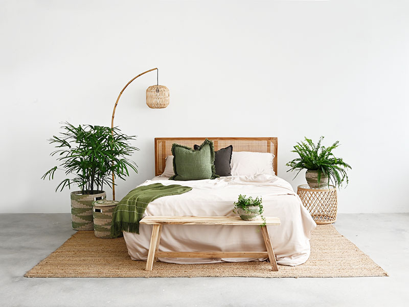 Comfortable bed and pillow by Island Living