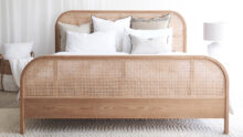 Scandinavian style bed and bed linen