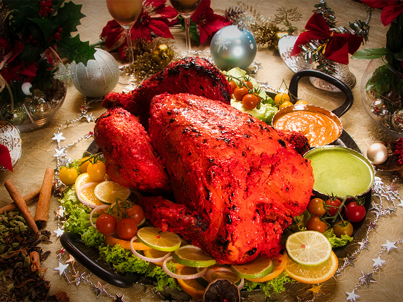 Roast tandoori turkey Shahi Maharani