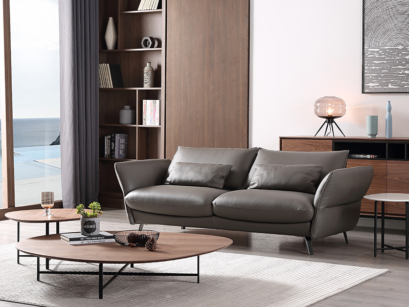 Grey & Sanders leather sofa