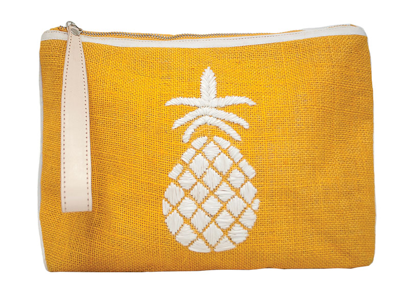 Maisie orange pineapple pouch, Elyse & I, $71