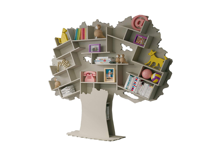 Bookcase Tess, inspired by nature, encouraging kids to develop creativity, imagination and holistic thoughts, in lacquered MDF, $3,295, House of AnLi