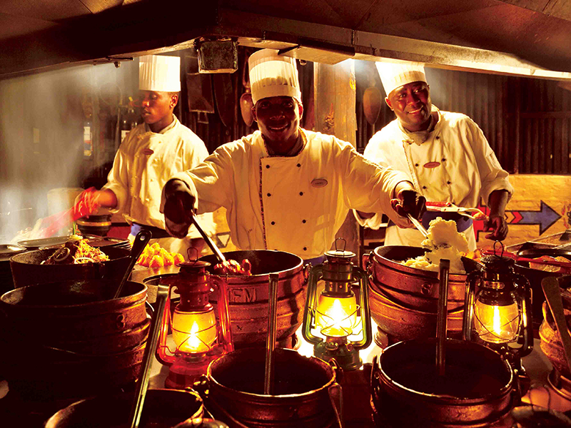 Sikeleli Africa Safaris chefs at The Boma cookhouse safaris