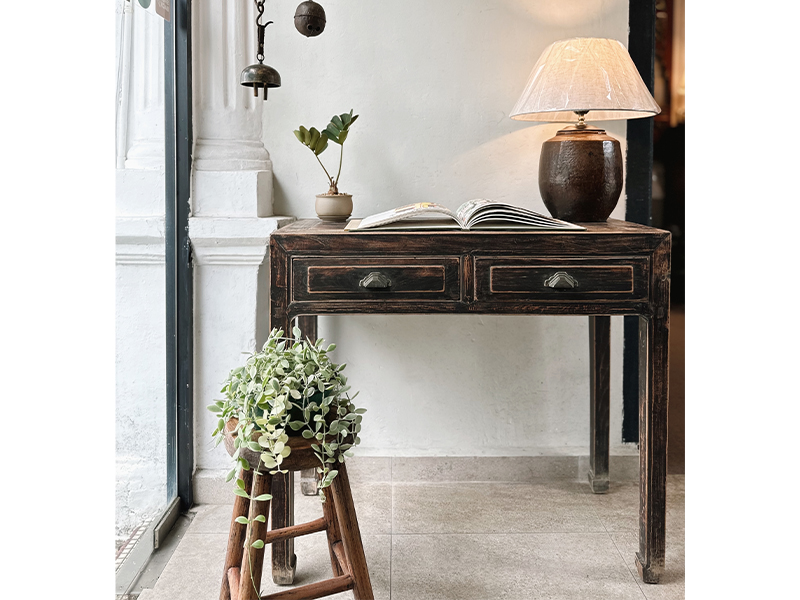 Vintage Zhejiang desk in elm - singapore furniture shopping