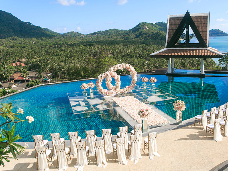 InterContinental Koh Samui Resort infinity pool wedding