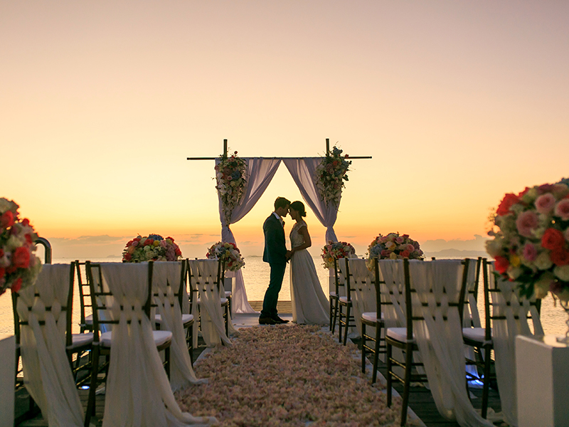 InterContinental Koh Samui Resort private pier sunset wedding