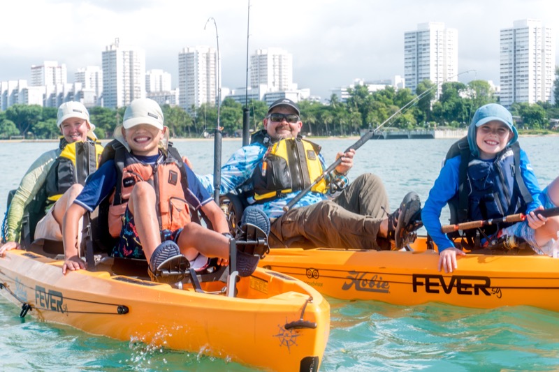 Kayak fishing family outdoor activities things to do in Singapore