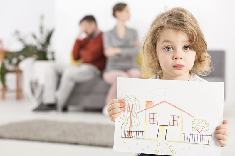 Child sad to leave home