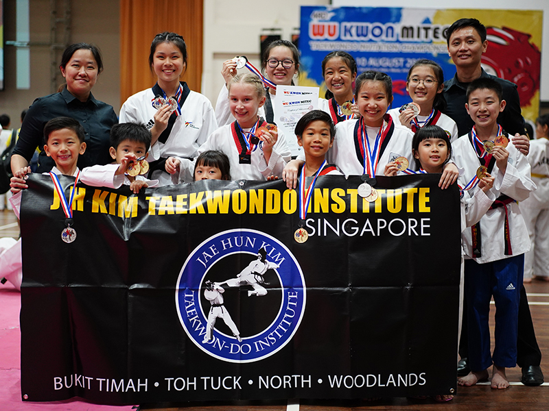 J H Kim Taekwondo Institute students at competition