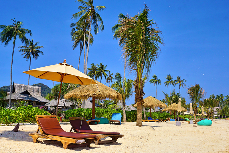 Phi Phi Island Village Beach Resort beach loungers