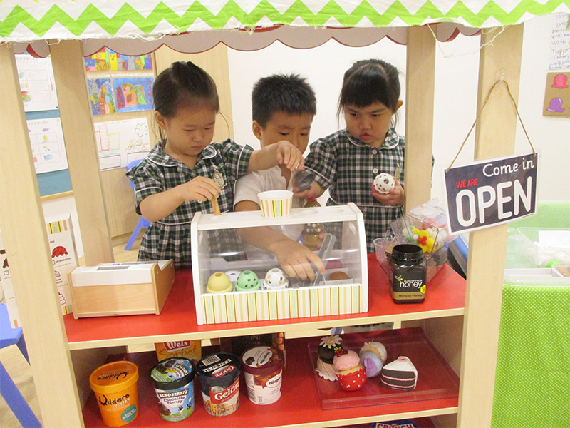 Repton Schoolhouse Singapore students in stall